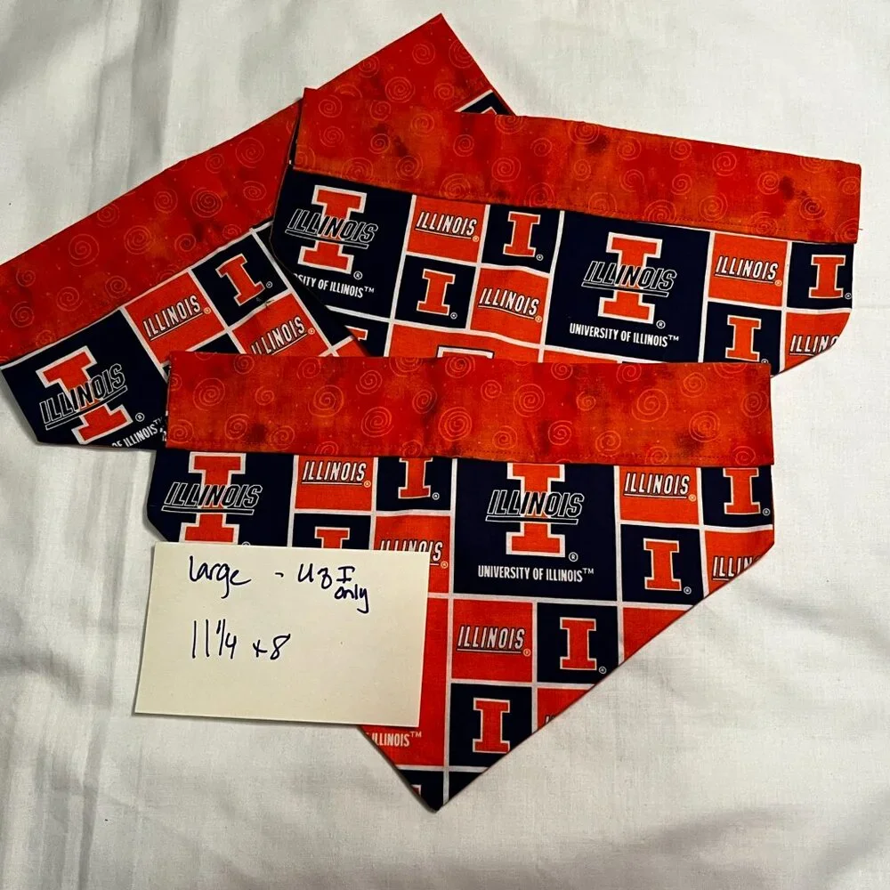 Dog/Pet collar covers - University of Illinois - Large
